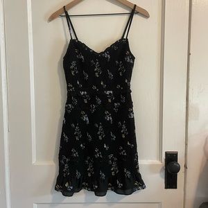 Black, smocked, A&F minidress
